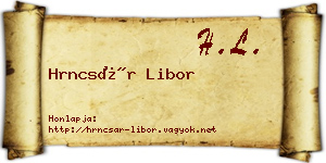 Hrncsár Libor névjegykártya